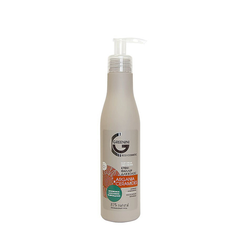 GREENINI Крем для волос разглаживающий KERATIN&SILK – фото 2