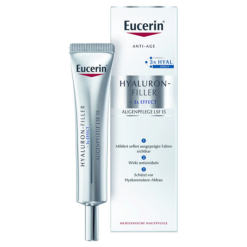 EUCERIN Антивозрастной крем для ухода за кожей вокруг глаз Hyaluron-Filler SPF 15 – фото 1