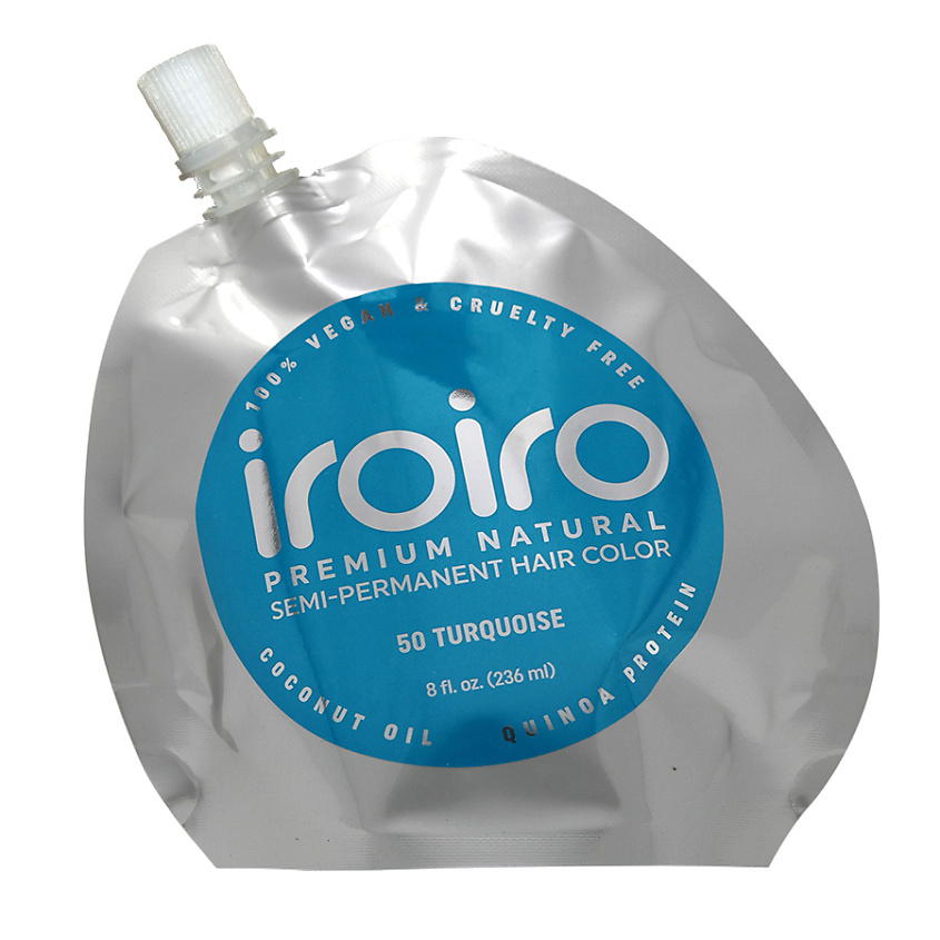 IROIRO Семи-перманентный краситель для волос 50 TURQUOISE Бирюзовый – фото 2