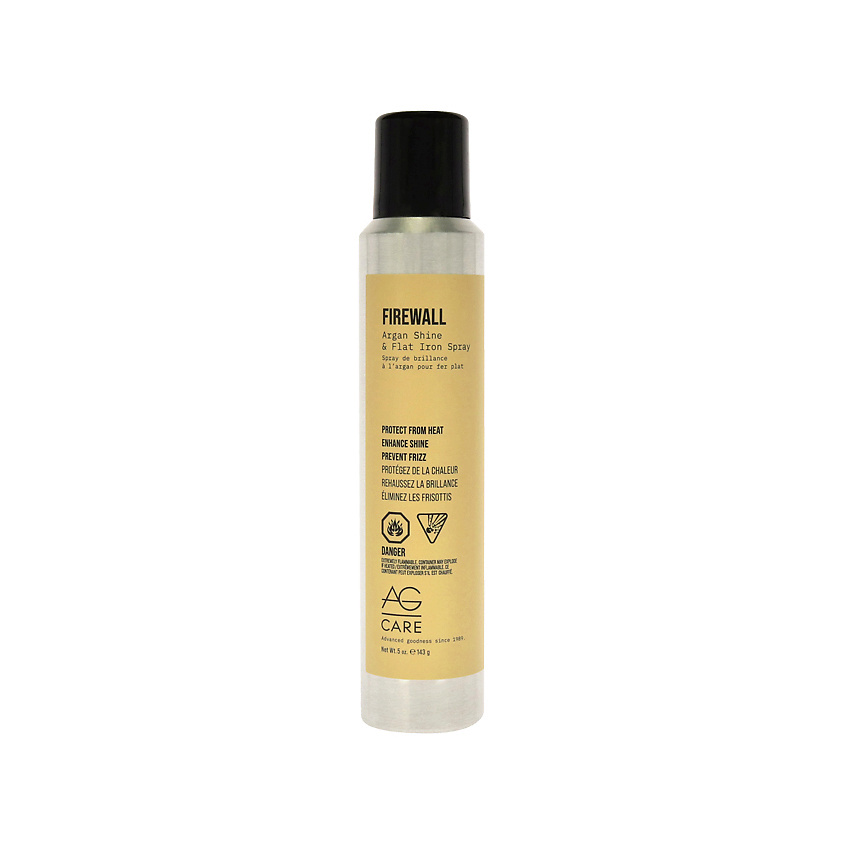 AG HAIR COSMETICS Лак для волос с эффектом сияния Firewall Argan Shine & Flat Iron Spray – фото 1