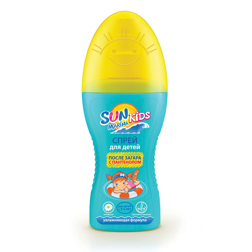 SUN MARINA KIDS Детский спрей после загара  с пантенолом увлажняющая формула – фото 2