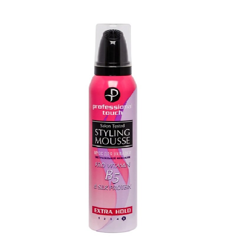 PROFESSIONAL TOUCH Мусс для волос B5& silk protein (экстрасильной фиксации) – фото 2