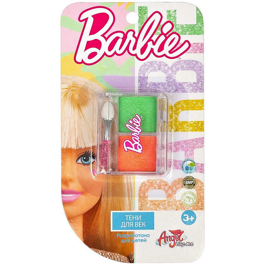 ANGEL LIKE ME Детская декоративная косметика для девочек Barbie Тени для век, тон теплый – фото 1