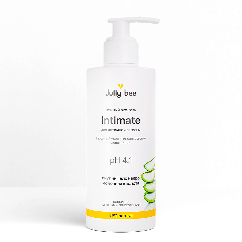 JULLY BEE Гель для интимной гигиены с эфирными маслми бергамота и лемонграсса Intimate – фото 2