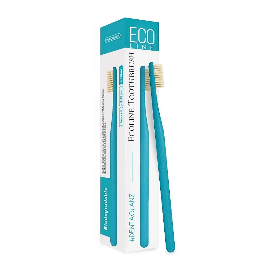 #DENTAGLANZ  Зубная щетка Ecoline Toothbrush Turquoise – фото 2