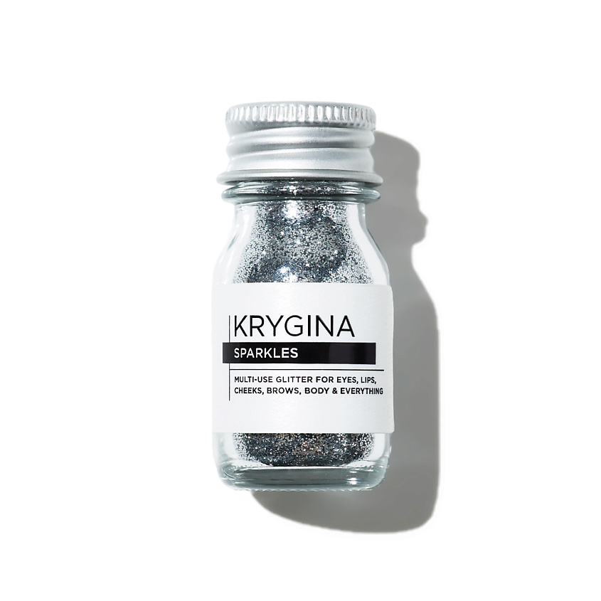 KRYGINA COSMETICS Глиттер для лица и глаз, блёстки для макияжа Sparkles, цвет: Silver – фото 1