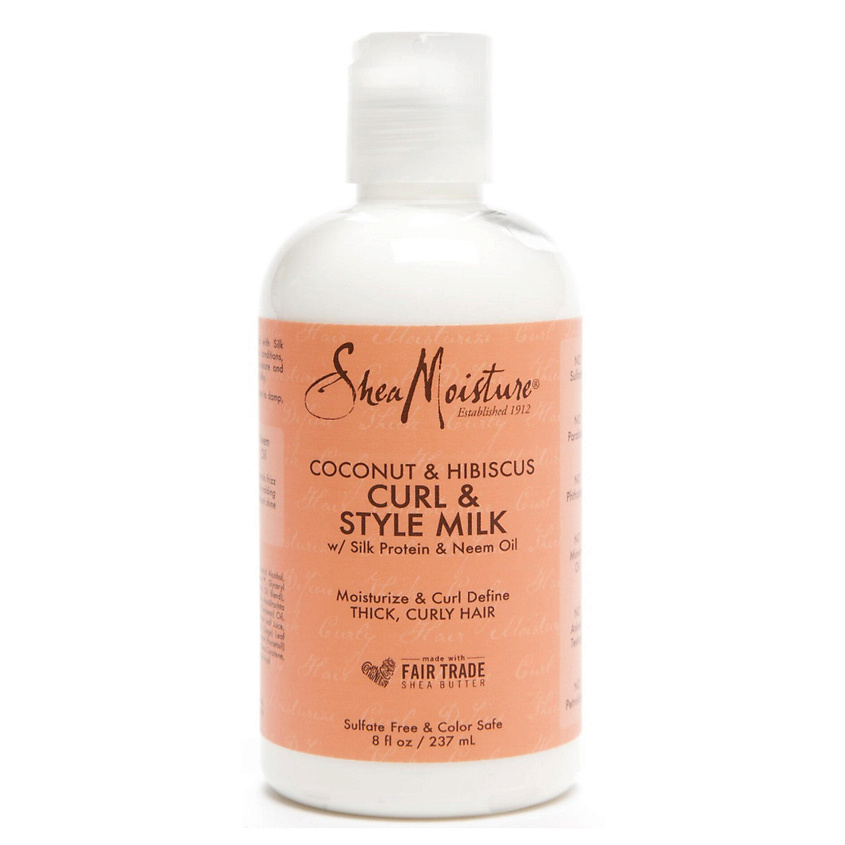 SHEA MOISTURE Молочко для укладки непослушных волос с кокосом Coconut Hibiscus Curl Style Milk – фото 1