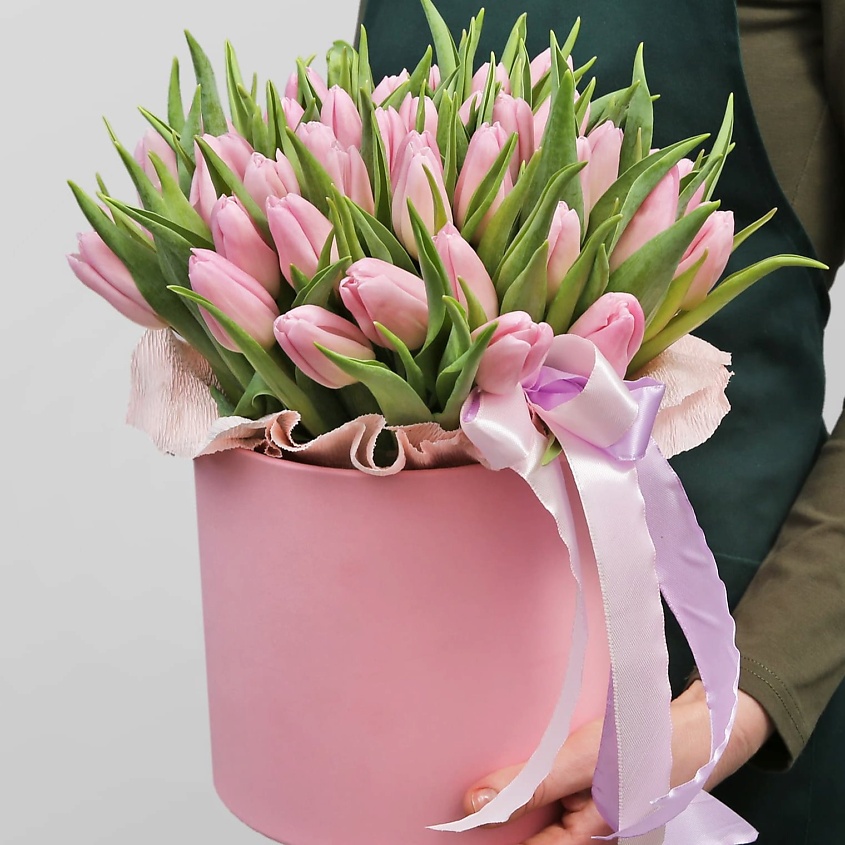 STUDIO FLORISTIC Композиция из Тюльпанов «Розовая весна» – фото 1