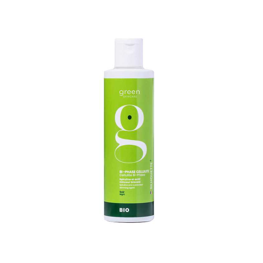 GREEN SKINCARE Двухфазное ночное средство против целлюлита с кофеином и спирулиной Silhouette – фото 1