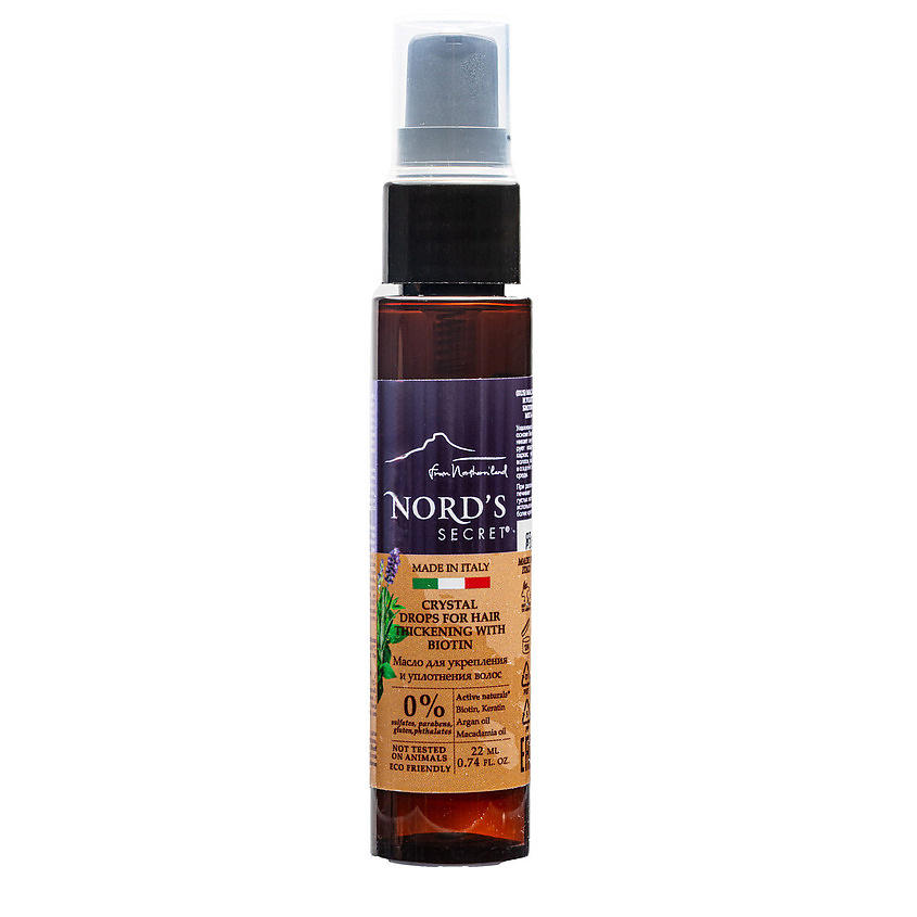NORD'S SECRET Масло для укрепления и уплотнения волос с биотином "Лаванда и Мята" Crystal Drops For Hair Thickening With Biotin – фото 2