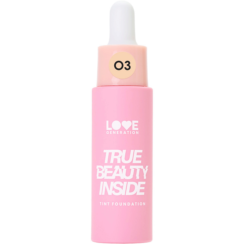 LOVE GENERATION Тональный крем-тинт True Beauty inside, 03 praline - холодный бежевый, 27 мл – фото 2
