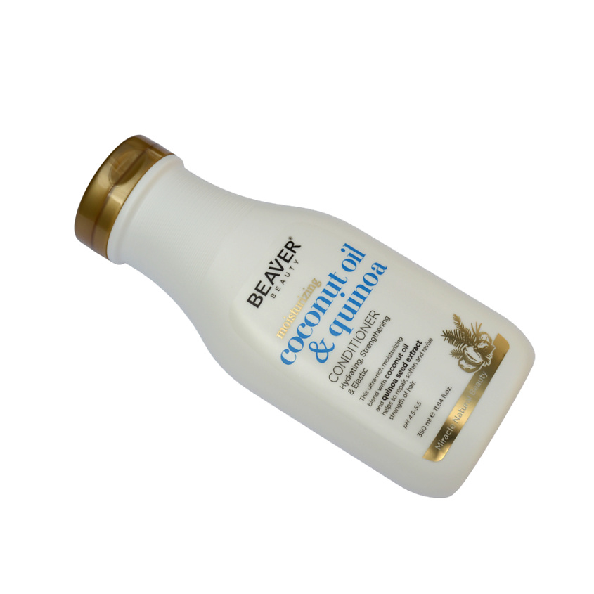 BEAVER Кондиционер увлажняющий для нормальных и сухих волос Coconut Oil & quinoa Conditioner, 350 мл – фото 3