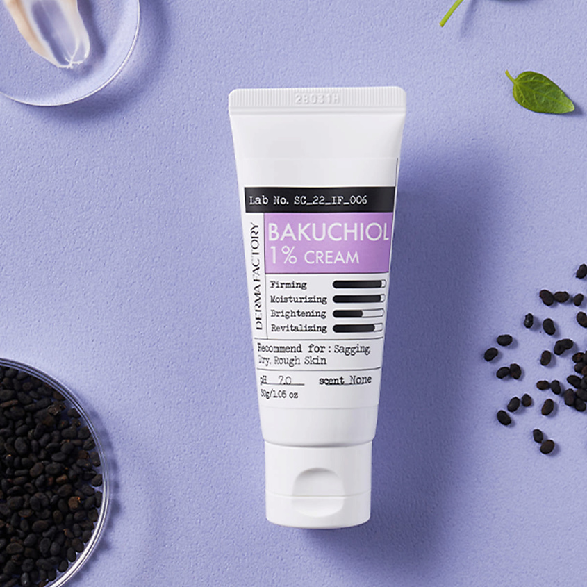 DERMA FACTORY Крем увлажняющий питательный с бакучиолом Bakuchiol 1% cream – фото 2
