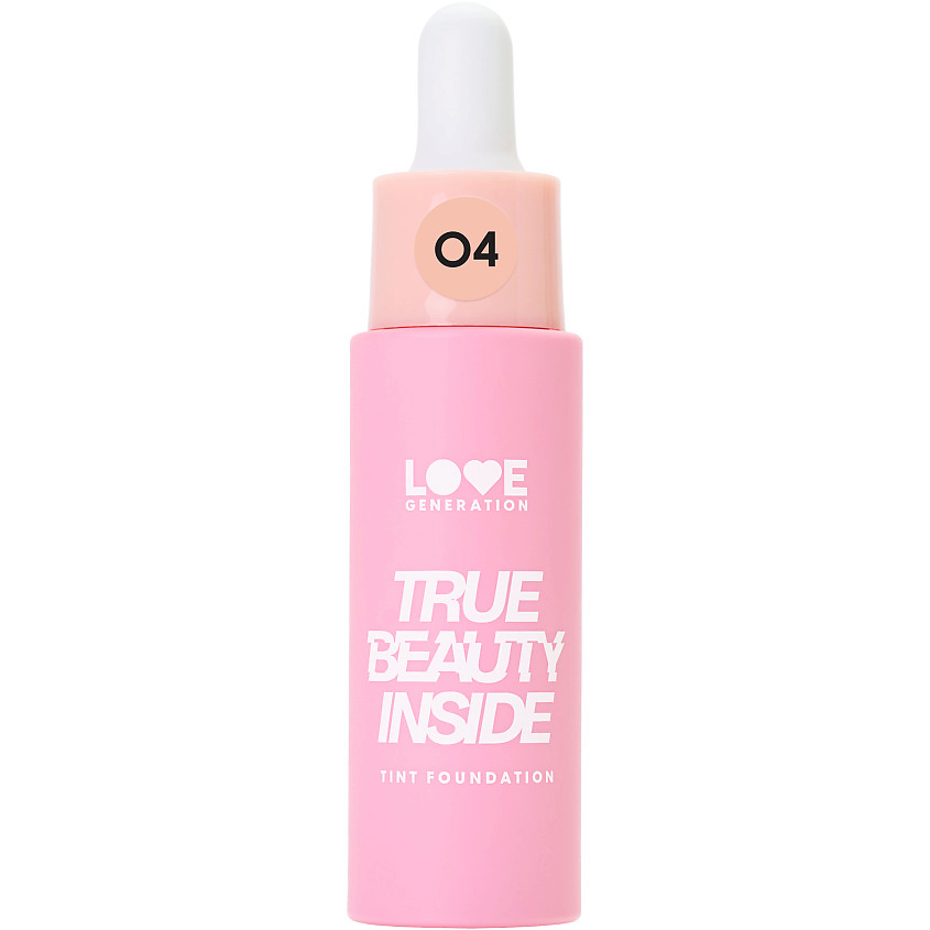 LOVE GENERATION Тональный крем-тинт True Beauty inside, 04 creamy toffee - бежевый, 27 мл – фото 2