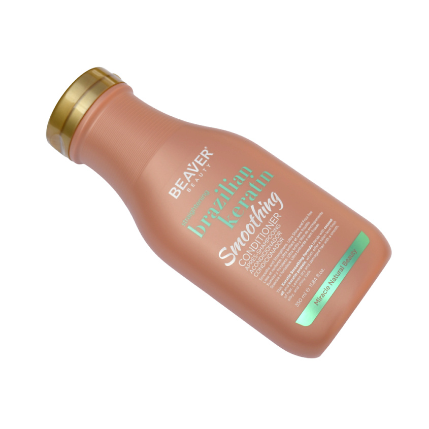 BEAVER Кондиционер для кудрявых и вьющихся волос Brazilian Keratin Smoothing Condtioner, 350 мл – фото 2