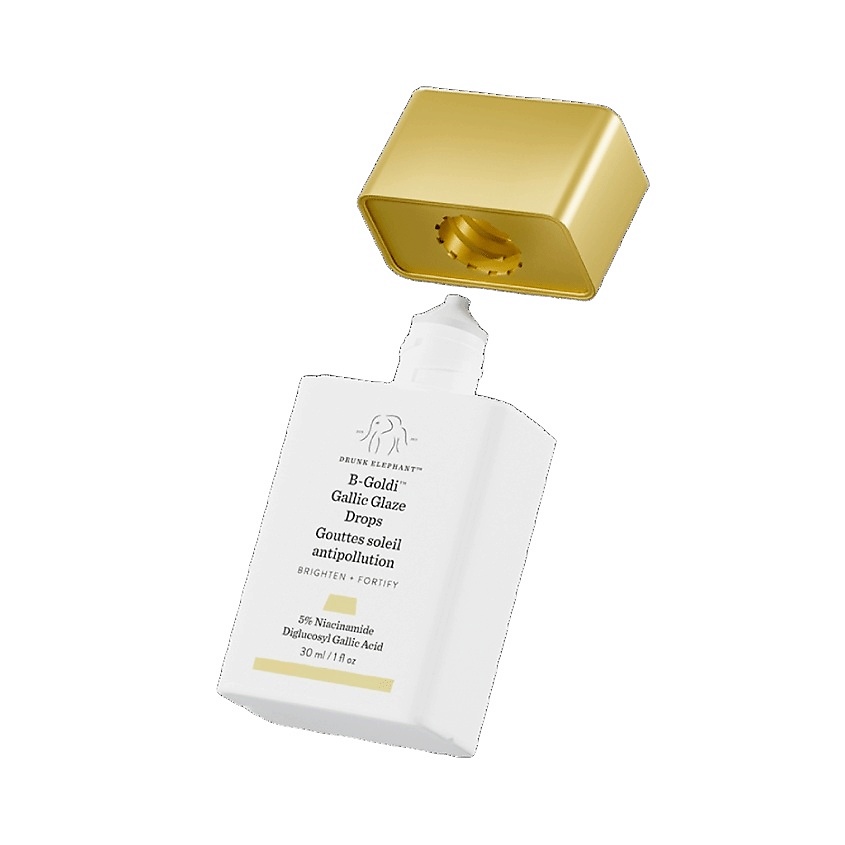 DRUNK ELEPHANT Сыворотка для сияния кожи в каплях B-Goldi Bright Drops Fortify + Glisten – фото 2