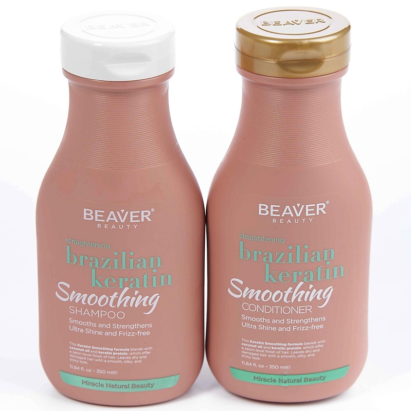 BEAVER Шампунь для кудрявых и вьющихся волос Brazilian Keratin Smoothing Shampoo – фото 4