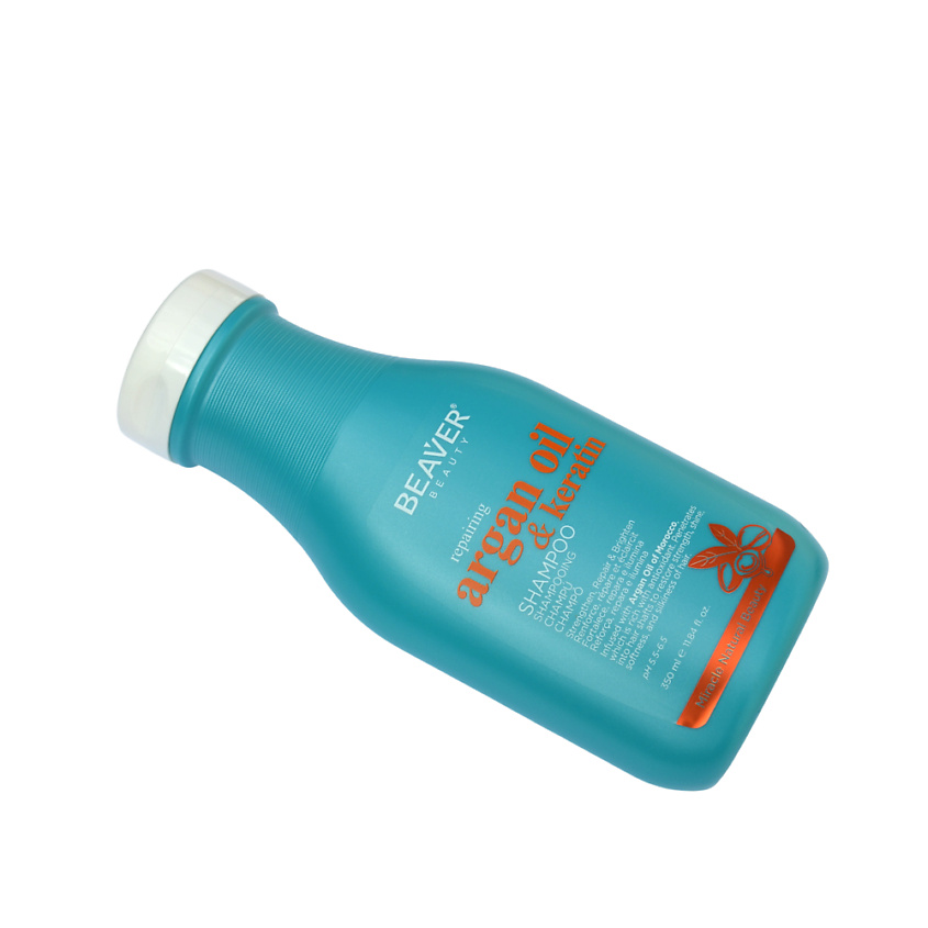 BEAVER Шампунь для поврежденных волос Argan Oil & keratin Shampoo, 350 мл – фото 2