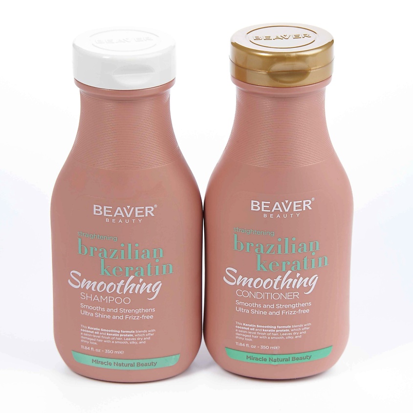 BEAVER Кондиционер для кудрявых и вьющихся волос Brazilian Keratin Smoothing Condtioner, 350 мл – фото 4