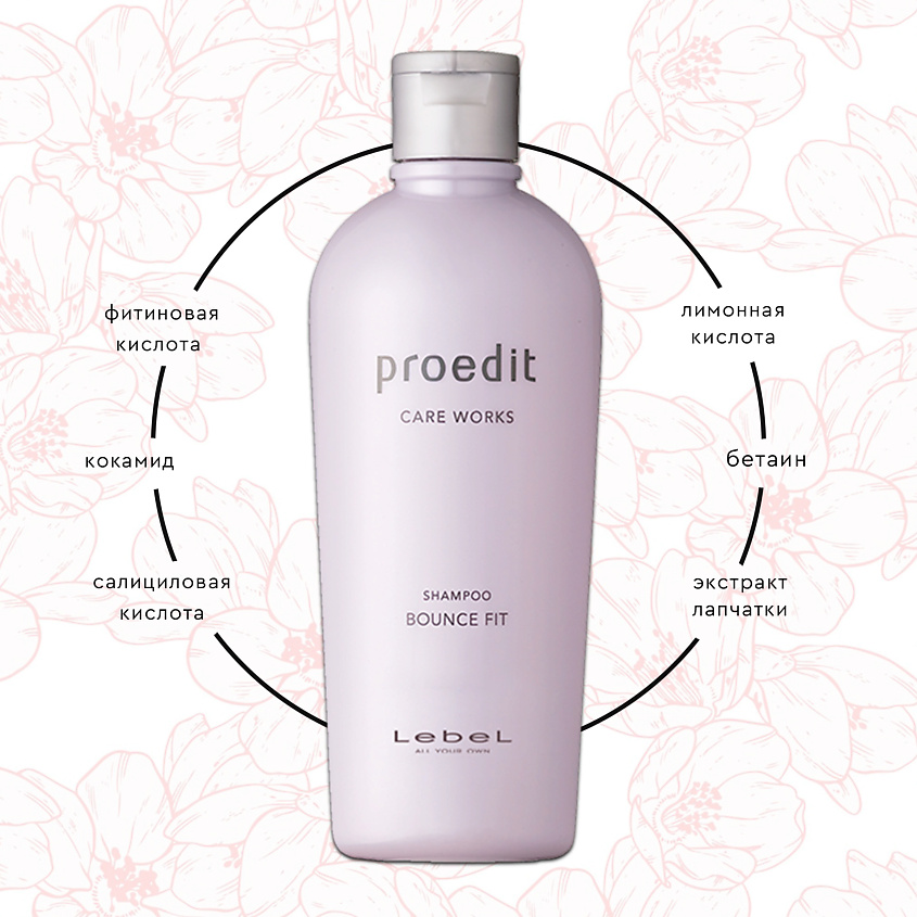LEBEL Шампунь для волос PROEDIT SHAMPOO BOUNCE FIT – фото 4