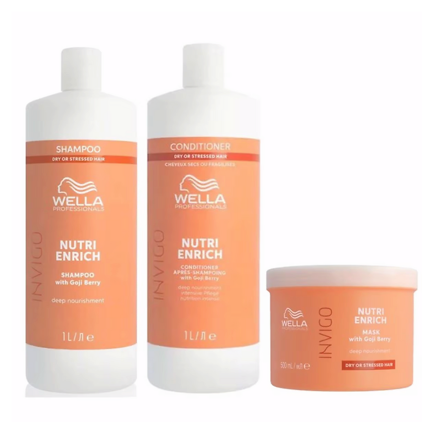 WELLA Набор средств для волос INVIGO Nutri-Enrich: шампунь + кондиционер + маска – фото 1