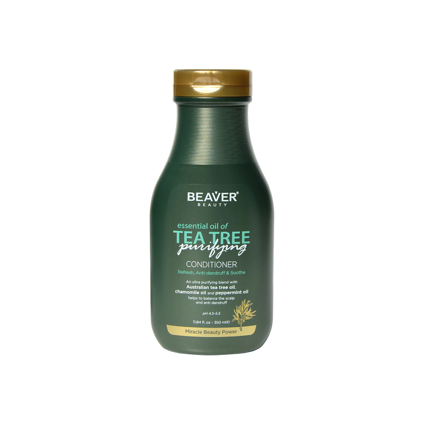 BEAVER Кондиционер Tea Tree purifying Conditioner, для кожи головы склонной к сухости и перхоти – фото 1