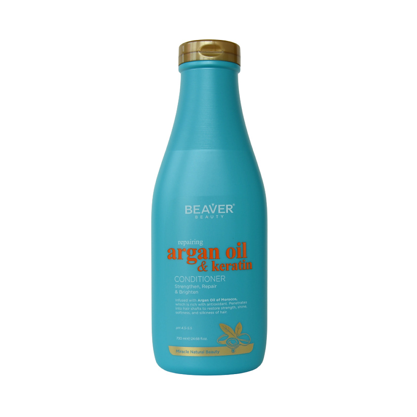 BEAVER Кондиционер для поврежденных волос Argan Oil & keratin  Conditioner – фото 1