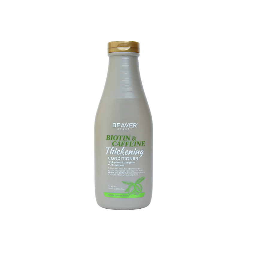 BEAVER Кондиционер укрепляющий Biotin & Caffeine Thickening Conditioner, для поврежденных волос, 730 мл – фото 1