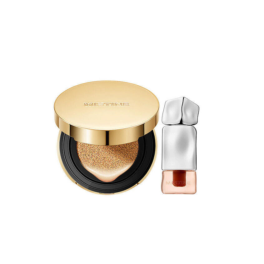 MISTINE Набор: кушон BLUR MATTE AIR Golden и блеск для губ Thai Latte – фото 1
