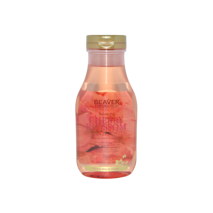 BEAVER Шампунь для волос тонких, склонных к жирности Cherry Blossom Shampoo, экстракт Вишни – фото 1
