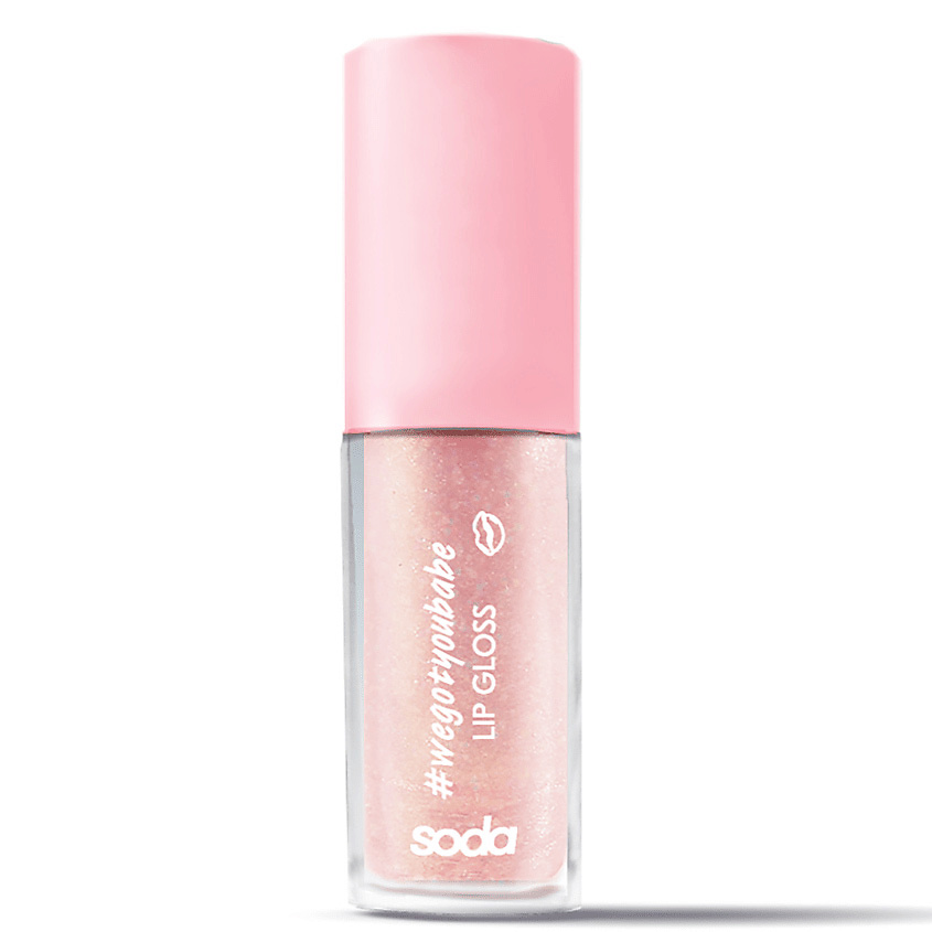 SODA GLITTER LIPGLOSS #wegotyoubabe БЛЕСК ДЛЯ ГУБ, 103 PEACH QUEEN, 3,8 мл – фото 1