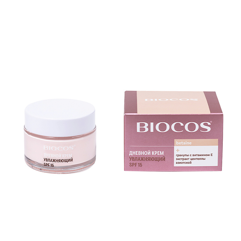 BIOCOS Увлажняющий крем дневной SPF15 Betaine – фото 1