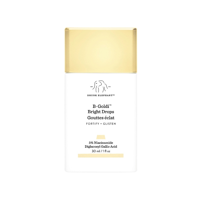 DRUNK ELEPHANT Сыворотка для сияния кожи в каплях B-Goldi Bright Drops Fortify + Glisten – фото 1