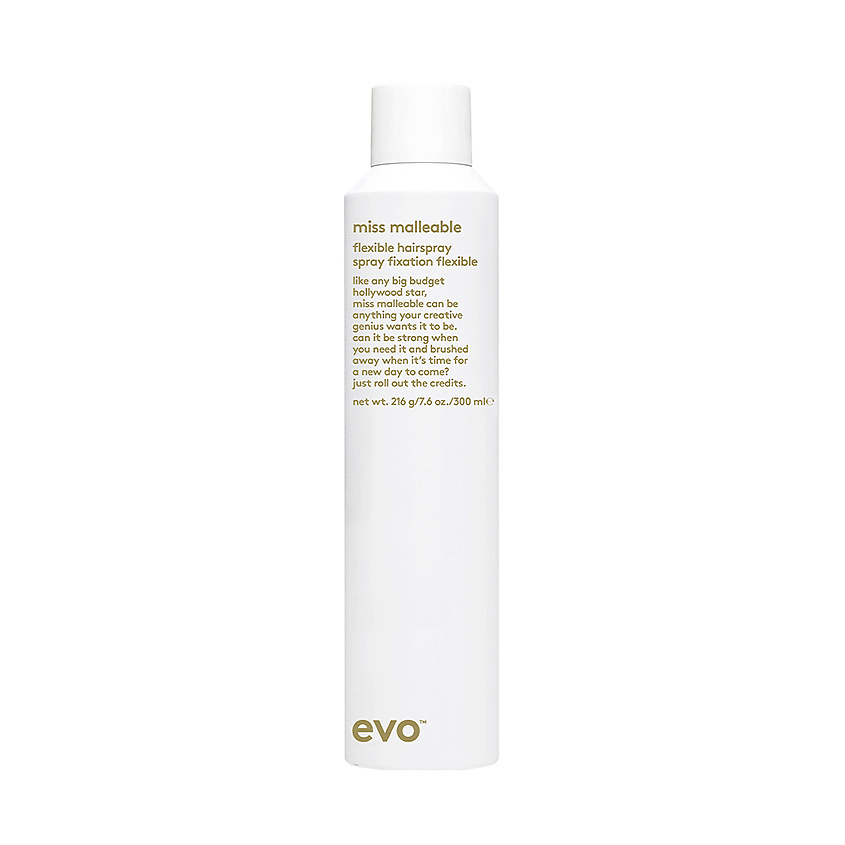 EVO [Мисс Покорность] Лак подвижной фиксации miss malleable flexible hairspray – фото 2