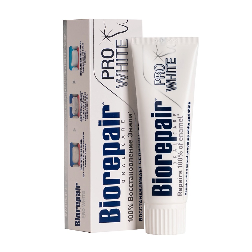 BIOREPAIR Зубная паста "Сохраняющая белизну" Pro White, 75 мл – фото 1