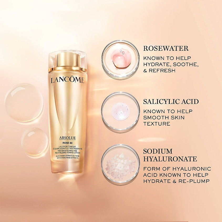 LANCOME Восстанавливающий тонизирующий лосьон Absolue Rose 80