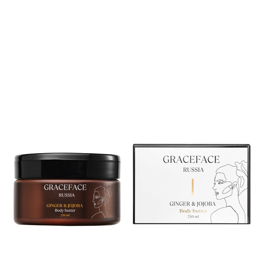 GRACE FACE Питательный крем-баттер для тела с экстрактом имбиря и маслом жожоба увлажняющий – фото 6