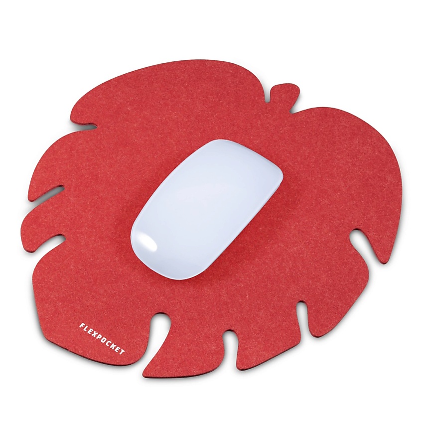 FLEXPOCKET Коврик из фетра для компьютерной мыши в форме монстеры – фото 2