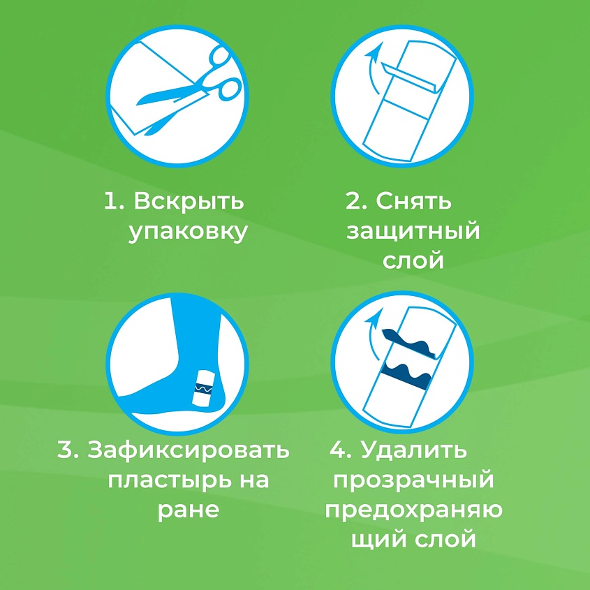 LUXPLAST Лейкопластыри с серебром на полимерной основе прозрачные 20 штук – фото 5