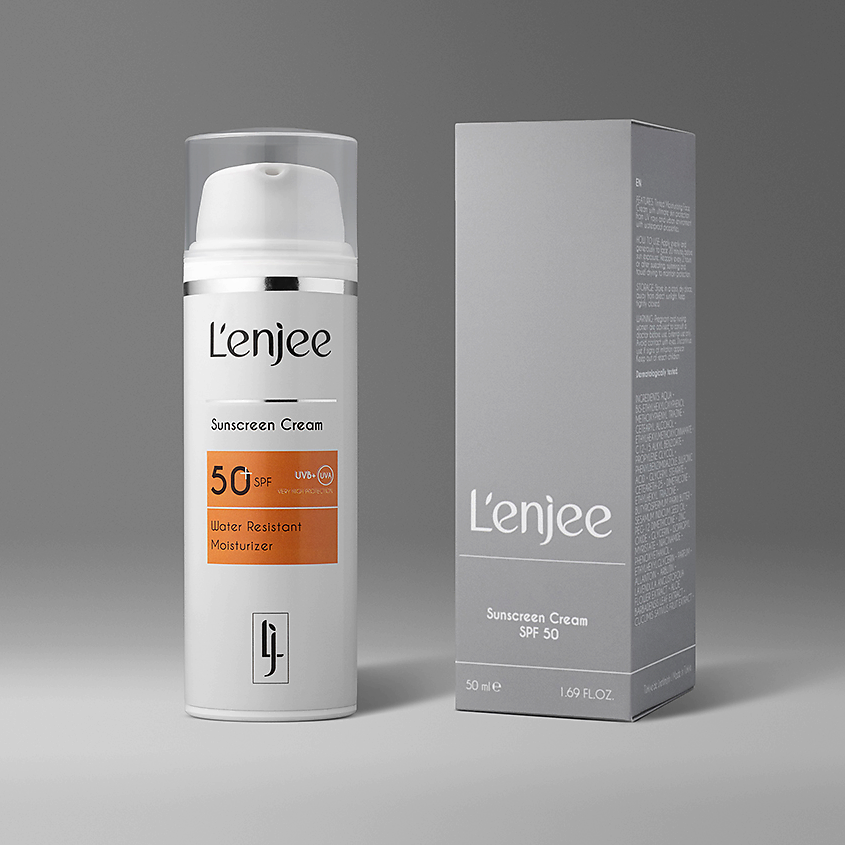 L'ENJEE Солнцезащитный крем для лица SPF 50 увлажняющий с ниацинамидом – фото 2