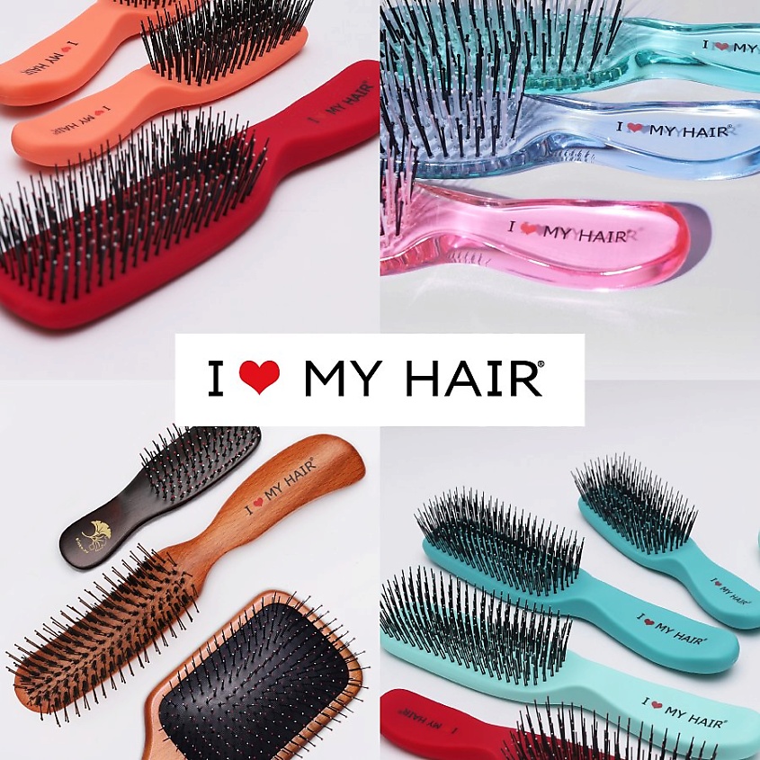 I LOVE MY HAIR Парикмахерская щетка "Spider Soft" 1502 матовая L – фото 3