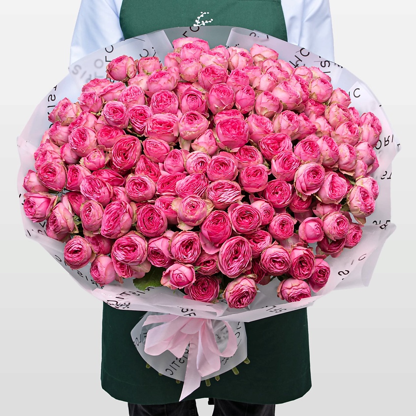 STUDIO FLORISTIC Букет из Кустовых Пионовидных Роз 31 шт «Подарок Судьбы» – фото 2