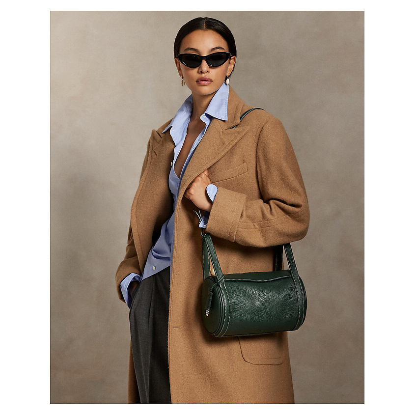 RALPH LAUREN Кожаная сумка Polo Play Leather Barrel Duffel – фото 5