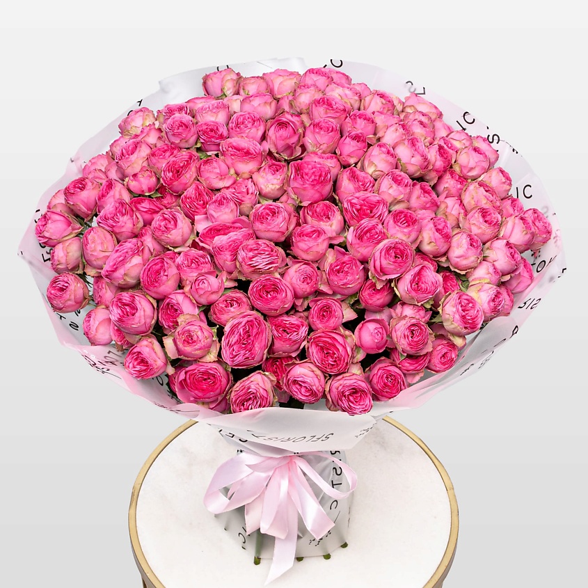 STUDIO FLORISTIC Букет из Кустовых Пионовидных Роз 31 шт «Подарок Судьбы» – фото 3