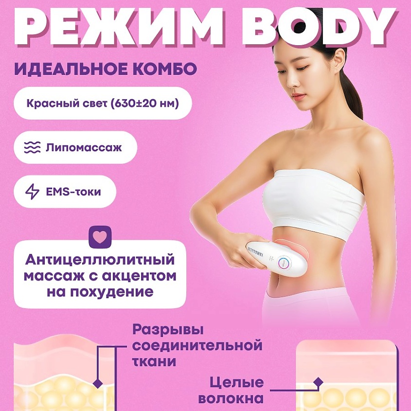 YAMAGUCHI Прибор для вакуумного EMS-массажа тела Vacuum Body Massager – фото 8