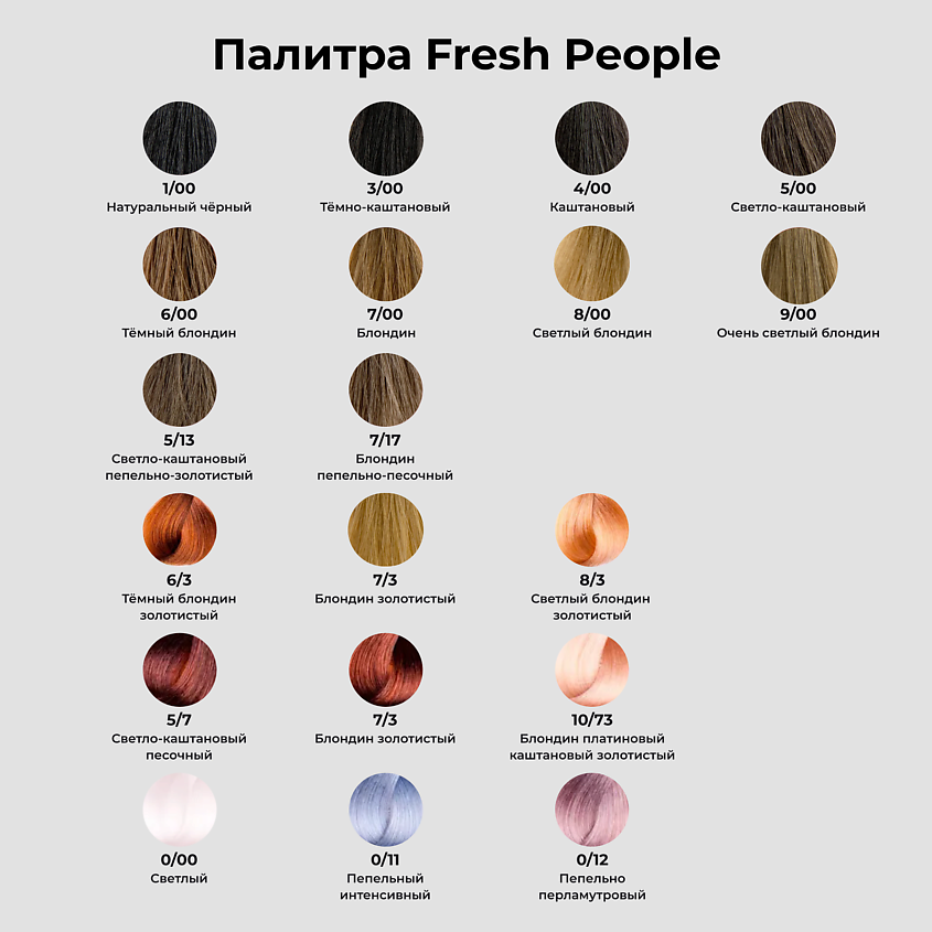 HIPERTIN Стойкая краска для волос без аммиака профессиональная Fresh People, крем-краска с уходом – фото 13