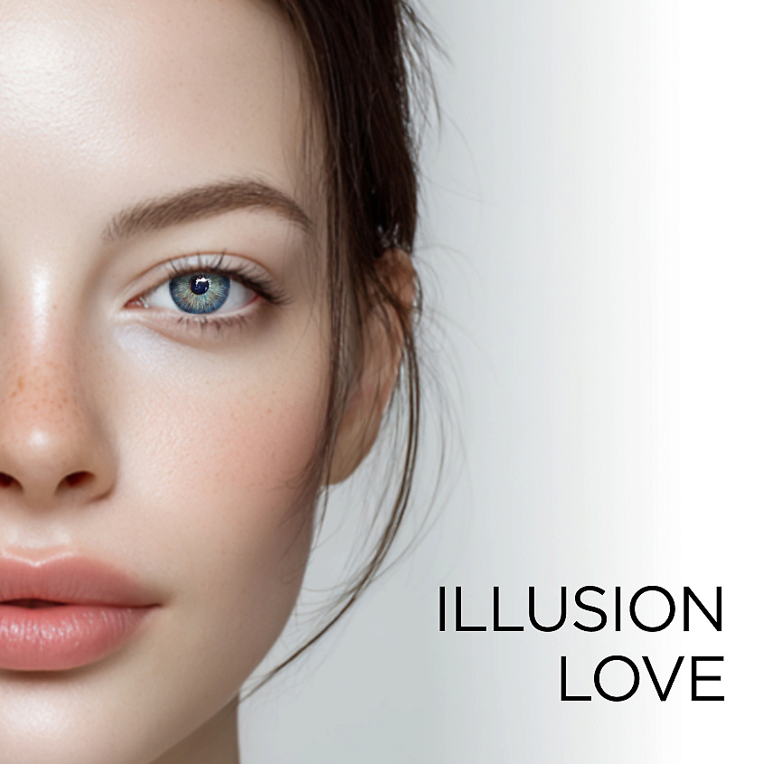 ILLUSION Цветные контактные линзы colors SHINE Love AQUA квартальные – фото 2