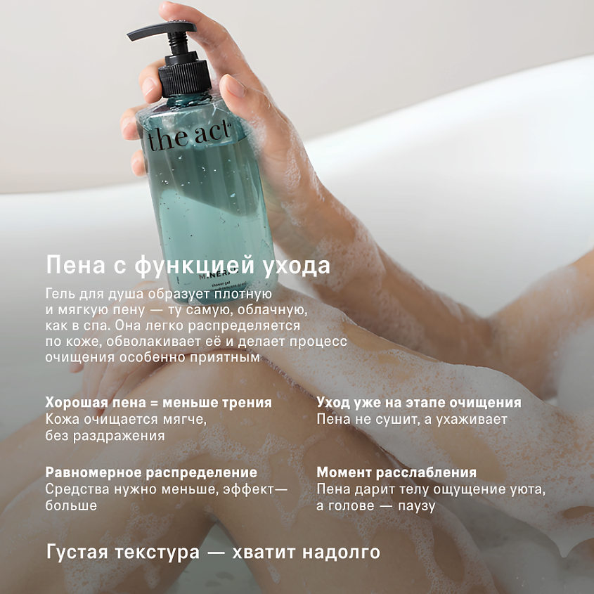 THE ACT Минеральный гель для душа парфюмированный – фото 4