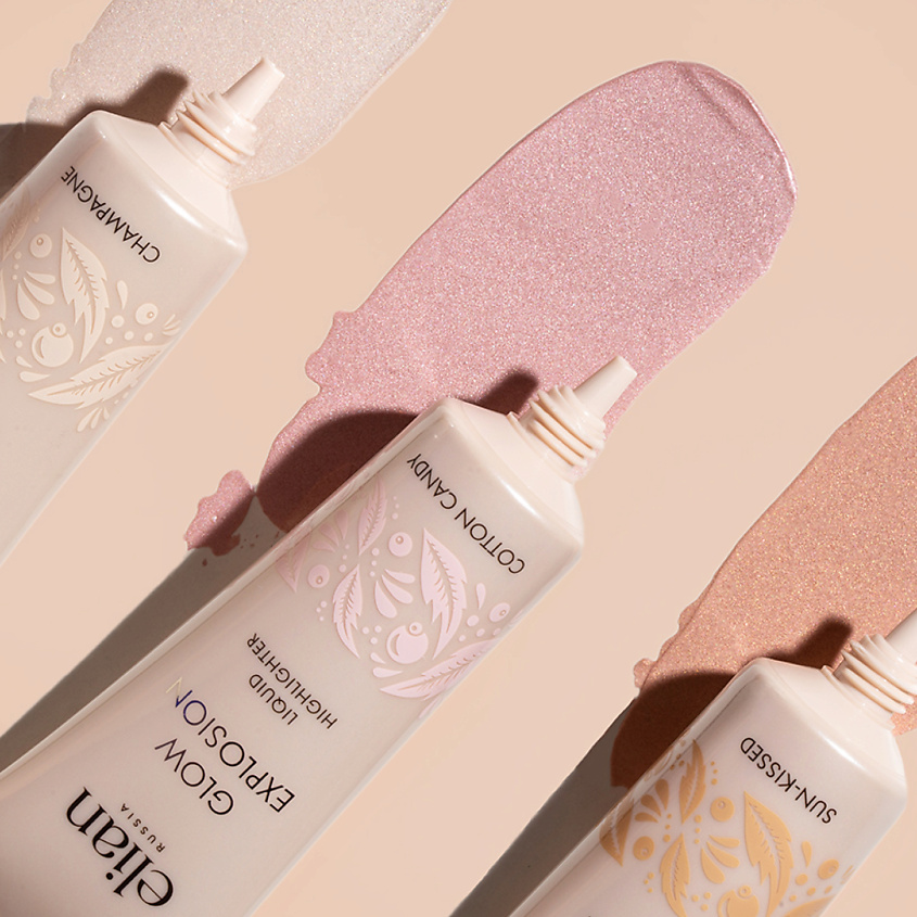 ELIAN Жидкий хайлайтер Glow Explosion увлажняющий, 02 Cotton Candy – фото 5