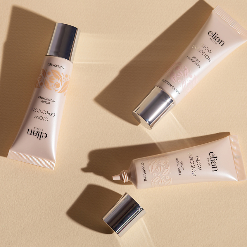 ELIAN Жидкий хайлайтер Glow Explosion увлажняющий, 02 Cotton Candy – фото 6